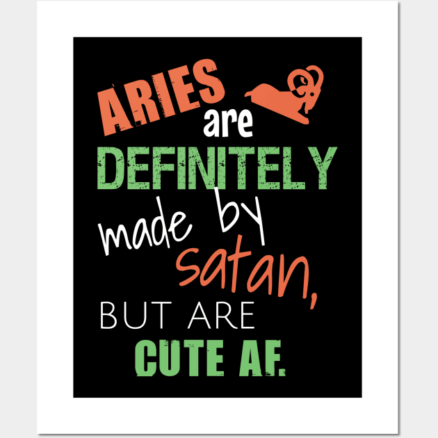 Aries are definitely made by satan, but are cute af Wall Art by cypryanus